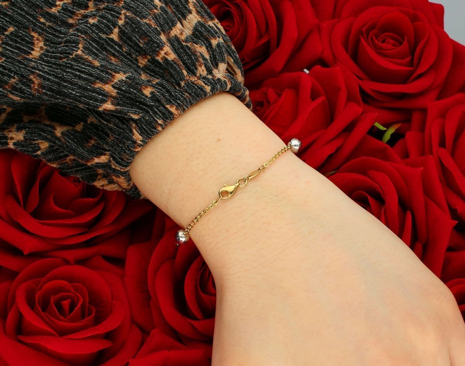 Złota bransoleta z kuleczkami BR 1451.jpg